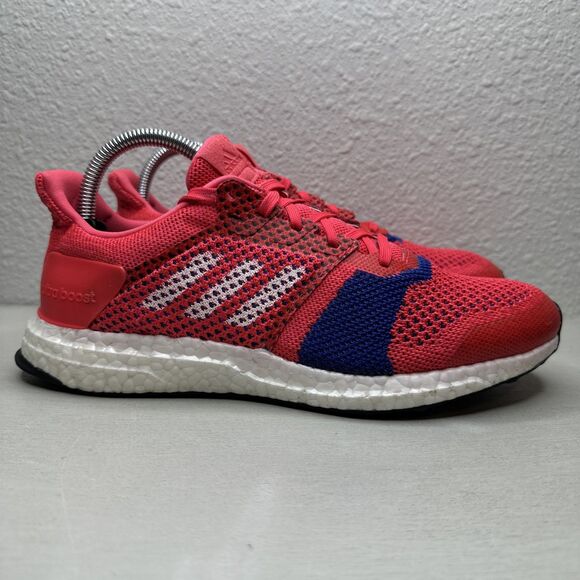 Adidas Ultraboost ST Shock Red Running Shoes Sneakers Size 8.5 - Picture 1 of 7